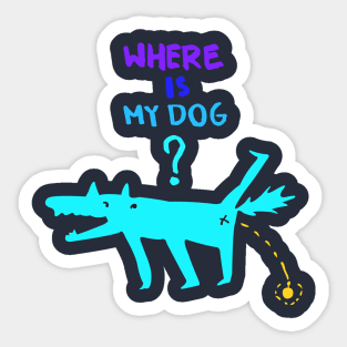 Where is my dog? Sticker